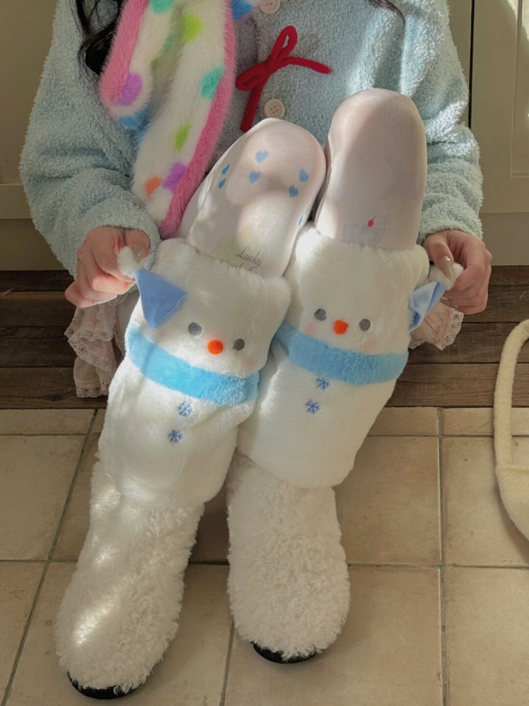 Snowman Fluffguard Hat, Scarf, Gloves & Leg Warmers-ntbhshop