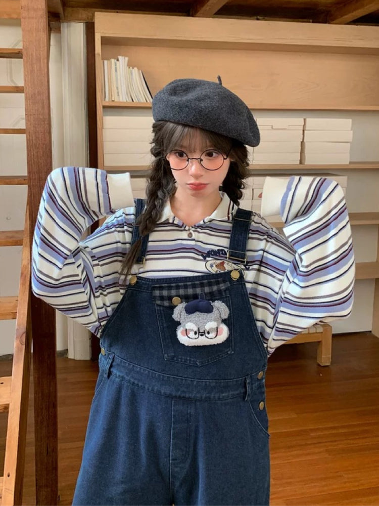 Pup Professor Denim Overall Pants-Bottoms-ntbhshop