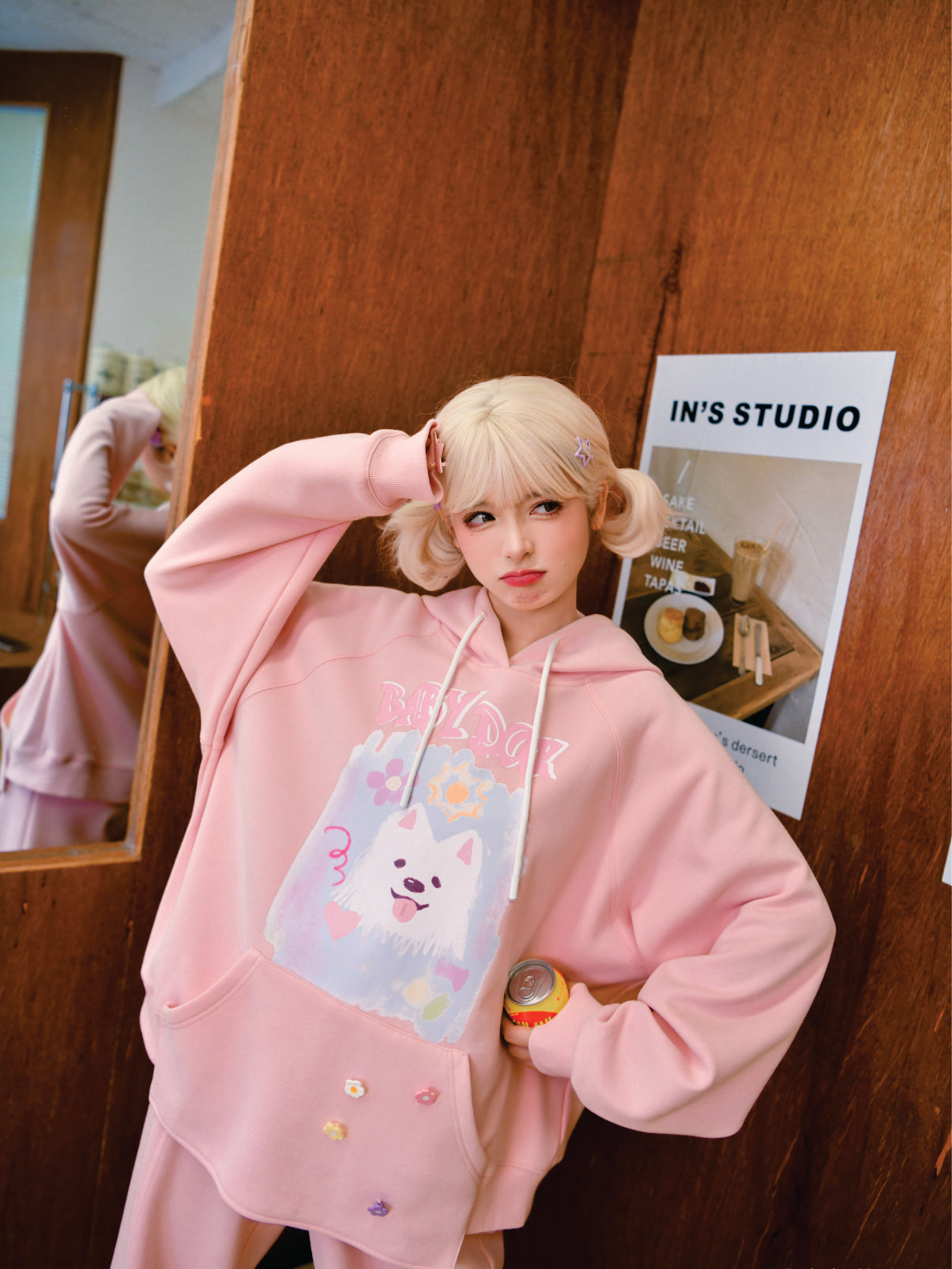 Dopamine Dream Solid Bliss Inner Fleece Pullover Hoodies-ntbhshop