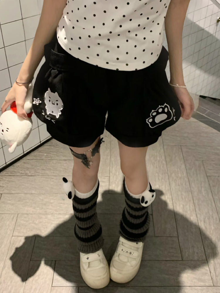 Moonpaw Embroidered Bib Shorts-ntbhshop