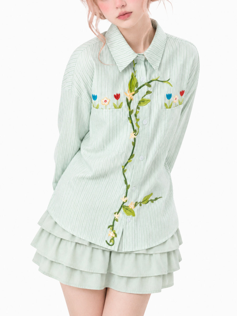 Garden Sprout Stripe Shirts