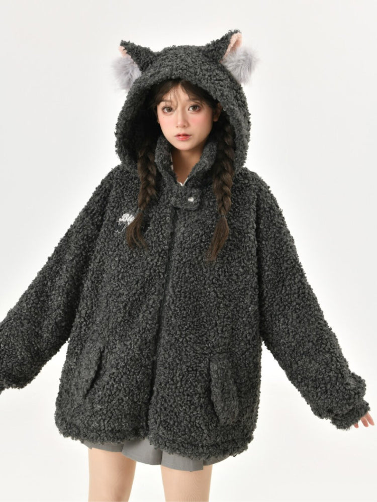 Twilight Wolf Cozy Fleece Jacket & Bag-ntbhshop