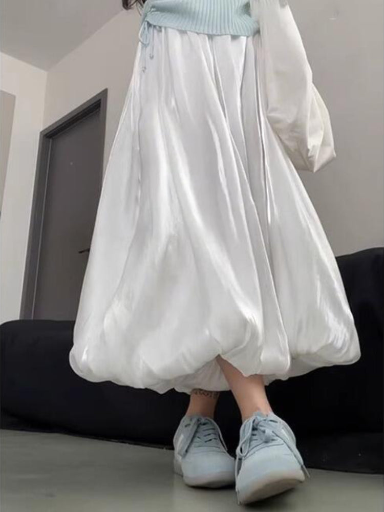 Moonpetal Satin Bubble Pants-ntbhshop