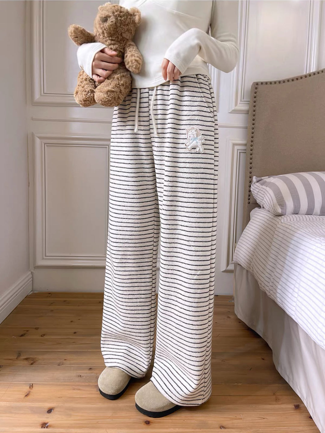 Cloud Milk Stripe Pants