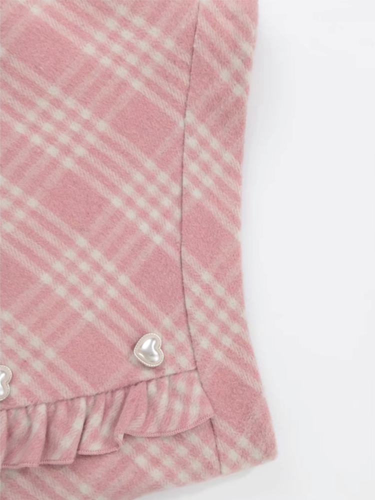 Pink Pixie Plaid Midi Skirt-ntbhshop
