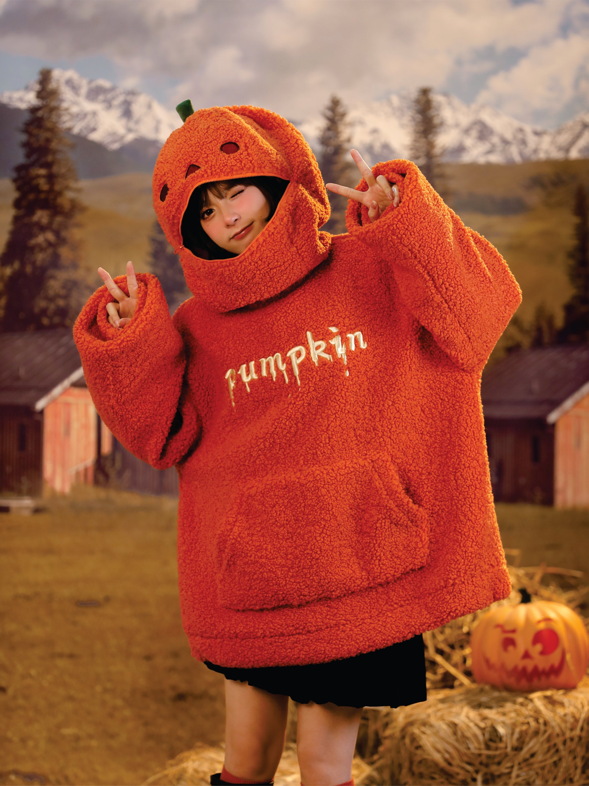 Pumpkin Funny Pullover Fleece Hoodie-ntbhshop