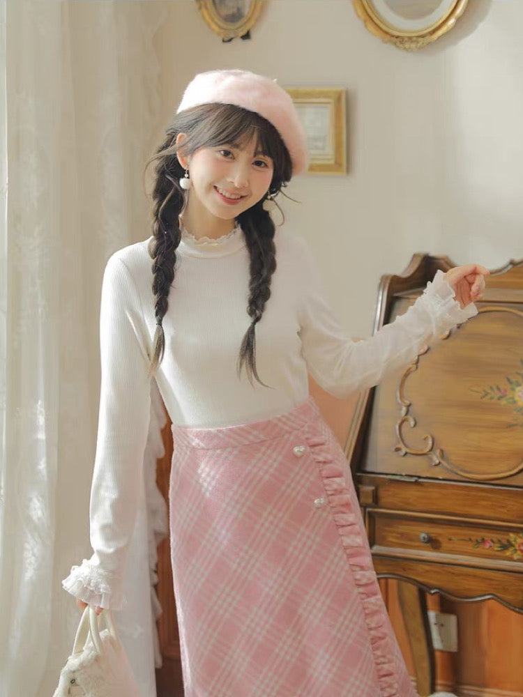 Cozy Lace Ribbed Turtleneck-ntbhshop