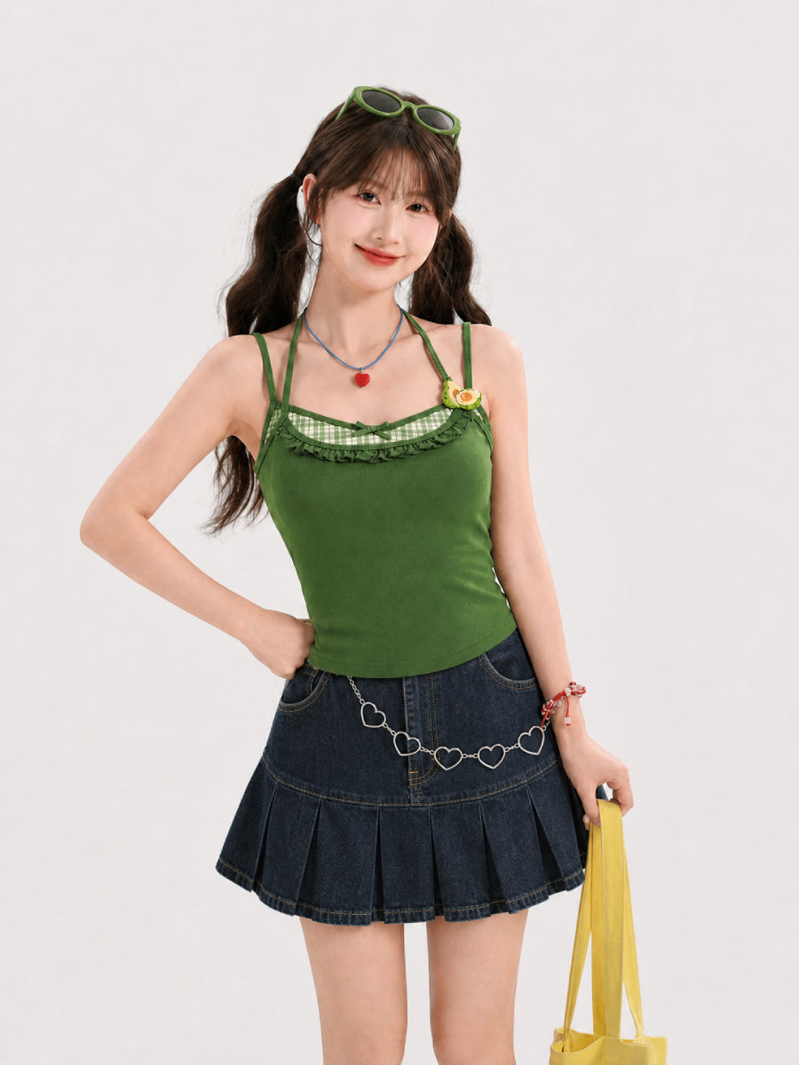 Dopamine Fruit Ribbed Bra Camisoles-Tops-ntbhshop