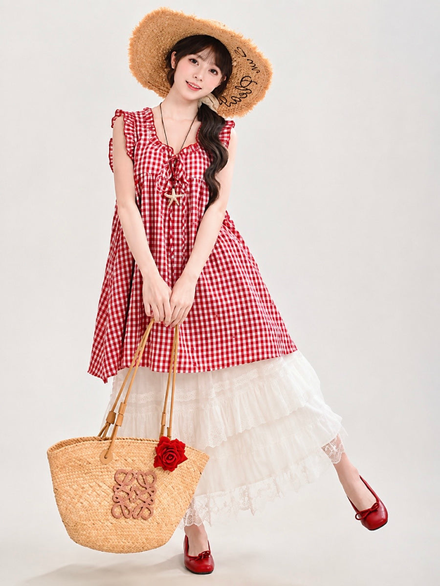 Harvest Market Gingham Dresses-Dresses-ntbhshop