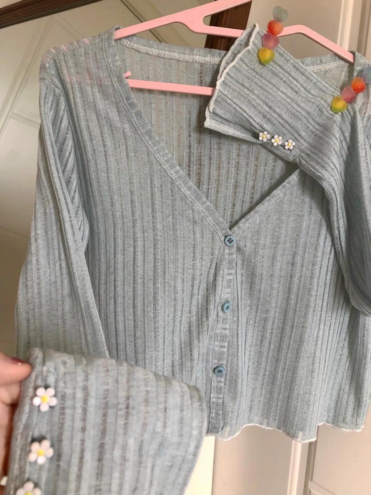 Petal Bloom Sunscreen Crop Cardigans-ntbhshop