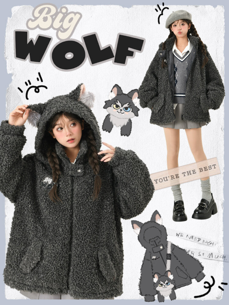 Twilight Wolf Cozy Fleece Jacket & Bag-ntbhshop
