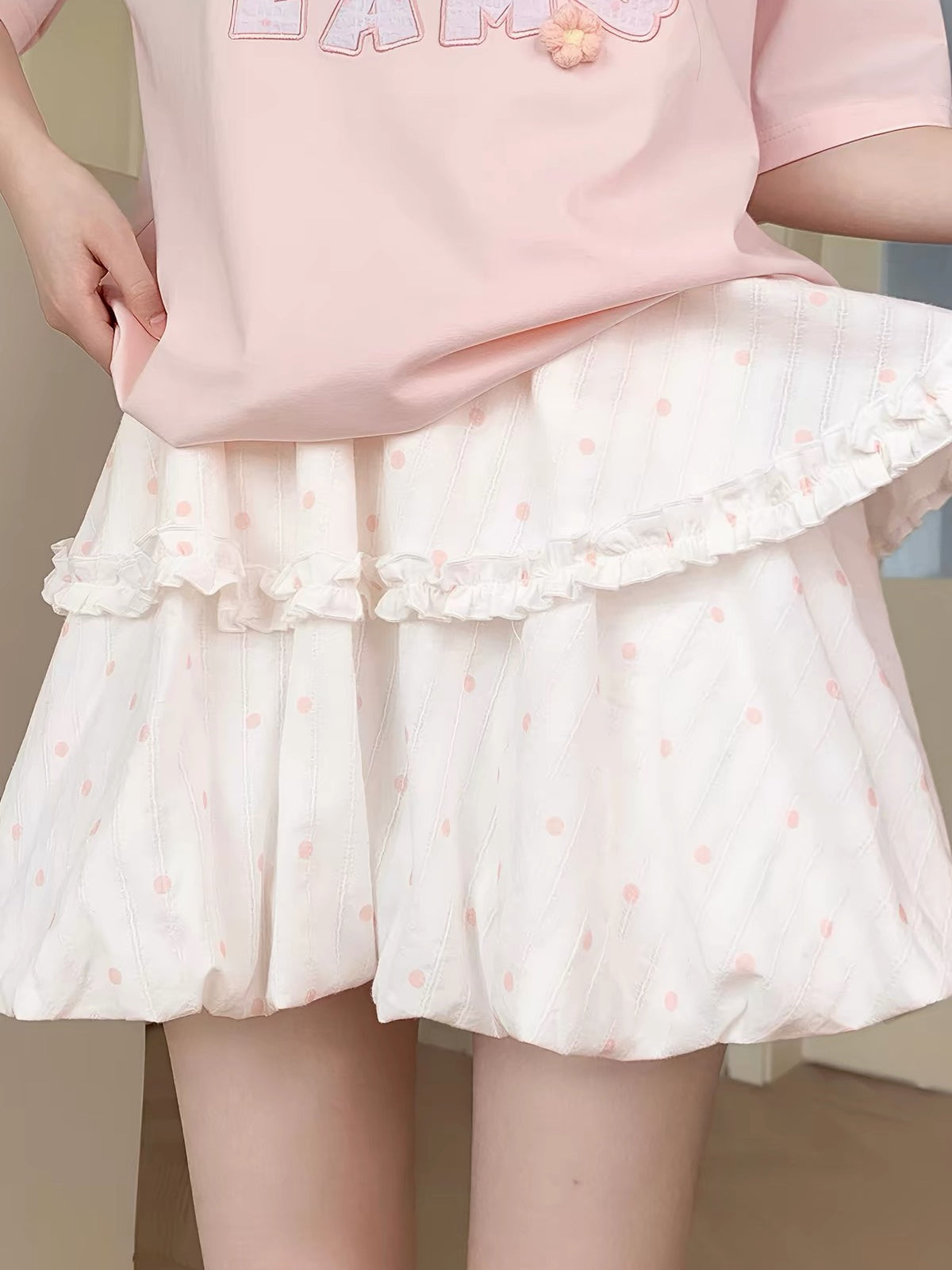 Polka Puff Bubble Skirts-Bottoms-ntbhshop