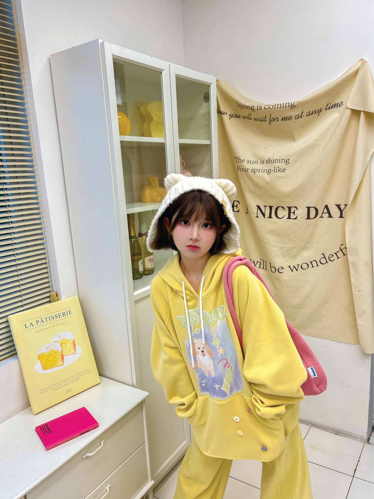 Dopamine Dream Solid Bliss Inner Fleece Pullover Hoodies-ntbhshop