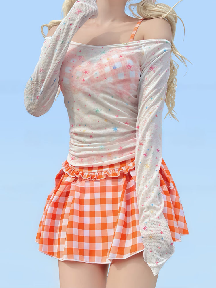 Plaid Rush Two-Piece Swimsuits-ntbhshop