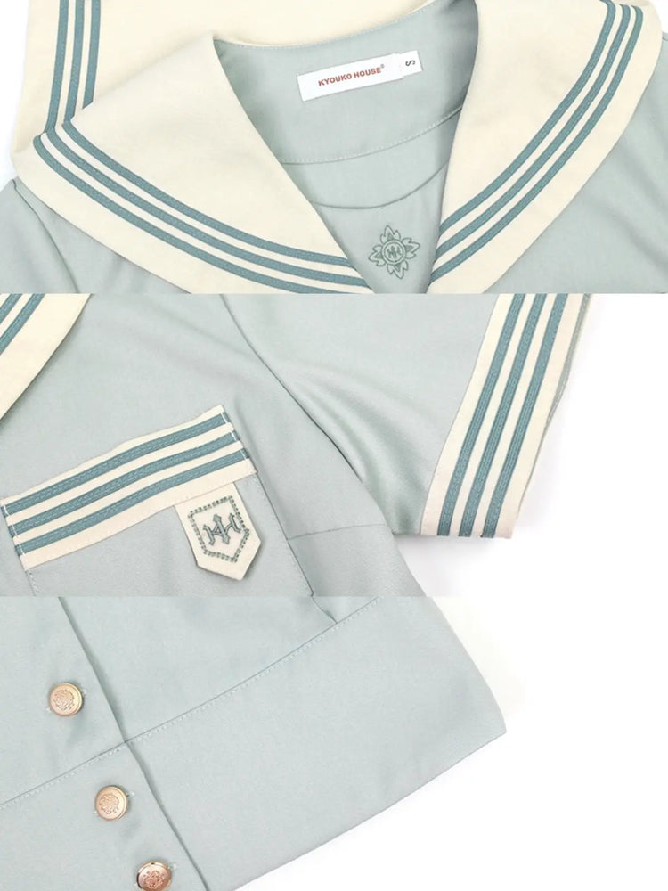 Azure Dream Short Sleeve JK Uniform Blouse-ntbhshop