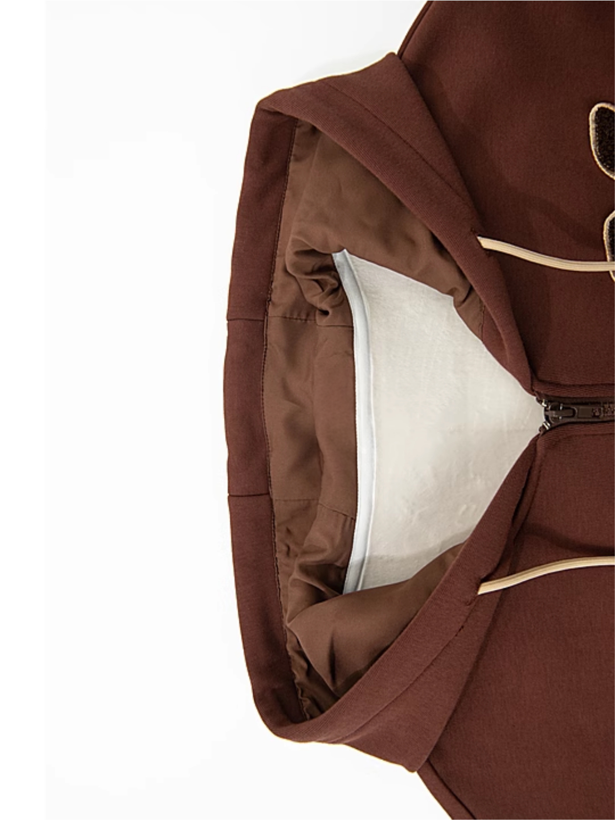 Maillard wears vintage brown sweatshirt jacket casual hooded top preppy autumn-ntbhshop