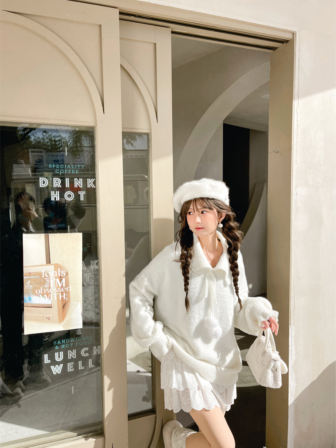 The First Snow High-Waist Sweet Lace Skirt-ntbhshop