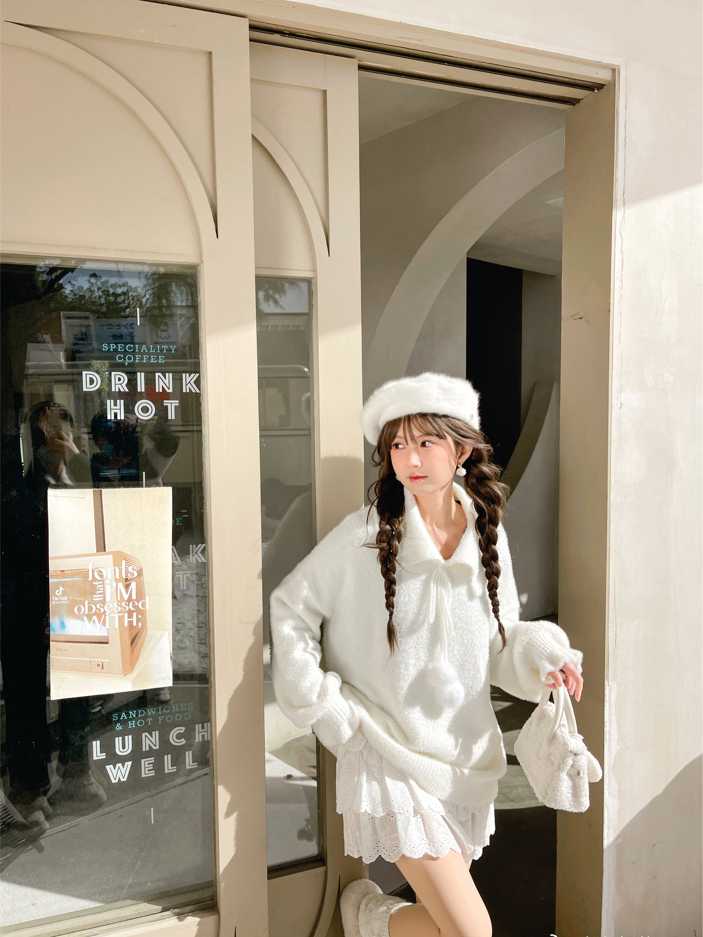 The First Snow High-Waist Sweet Lace Skirt-ntbhshop