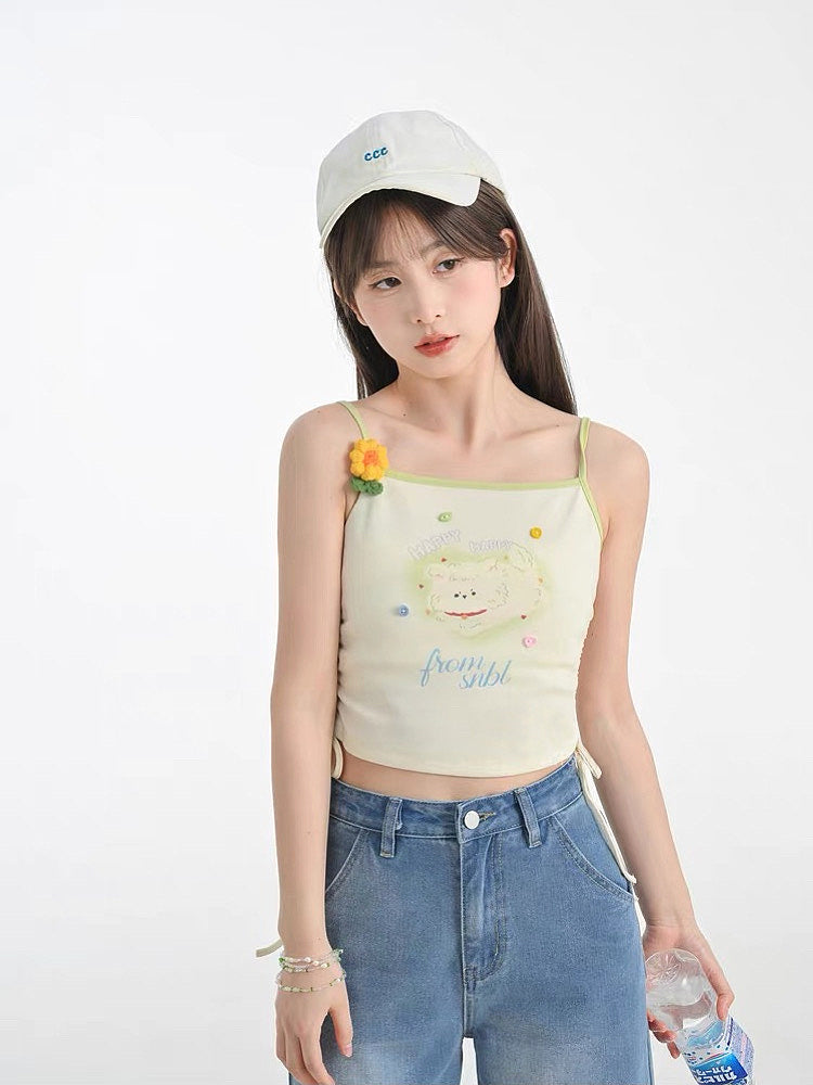 Happy Puppy Printed Camisole-Sets-ntbhshop