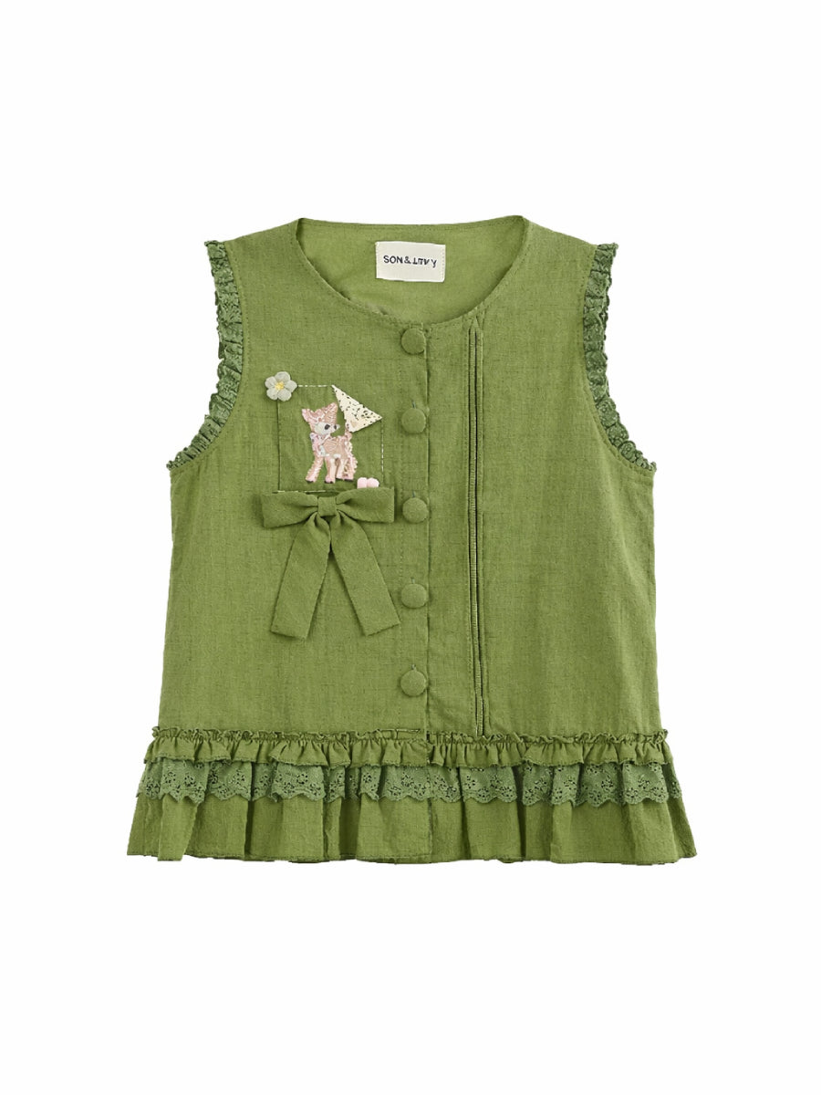Dear Bambi Ruffle Top & Bubble Shorts-Sets-ntbhshop