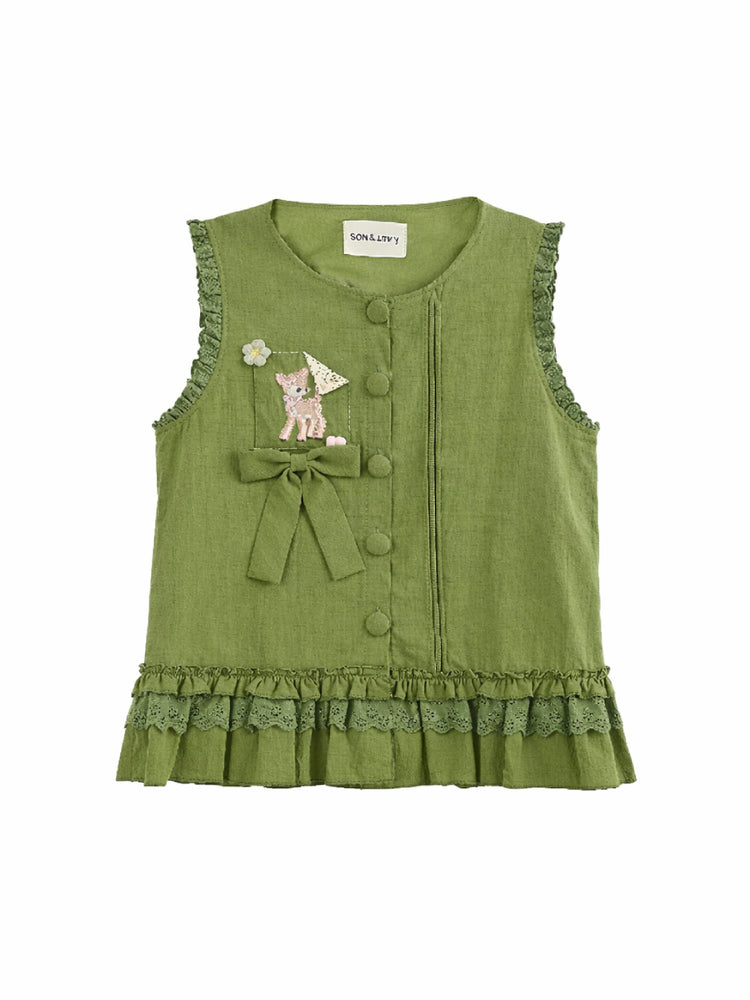 Dear Bambi Ruffle Top & Bubble Shorts-Sets-ntbhshop