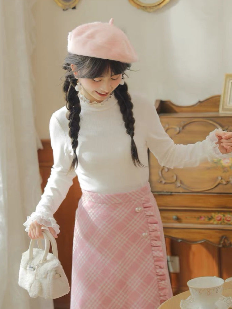 Cozy Lace Ribbed Turtleneck-ntbhshop