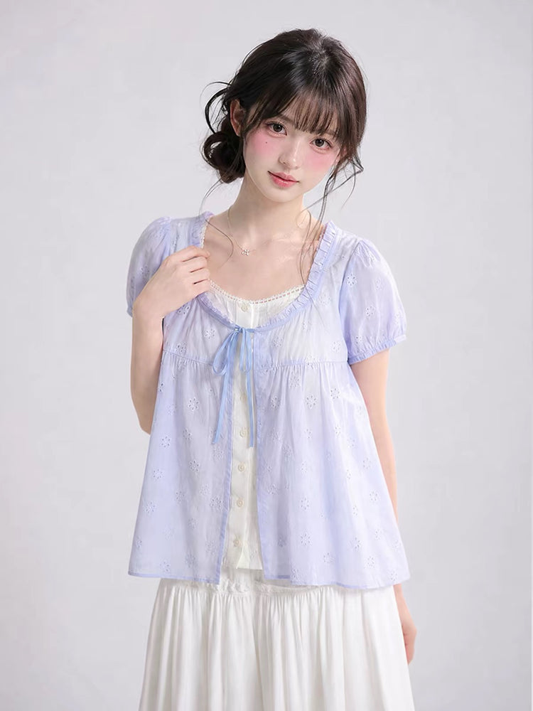 Morning Dew Cotton Blouses-Tops-ntbhshop
