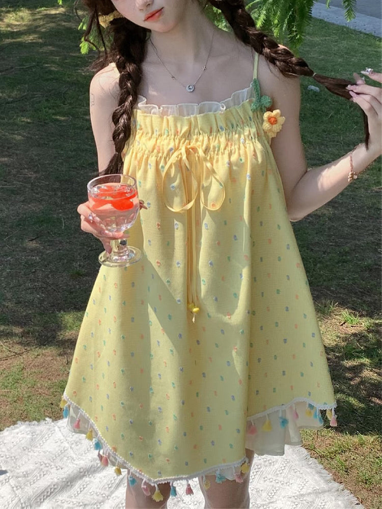 Candy Pop Fringe Boho Dresses-Dresses-ntbhshop