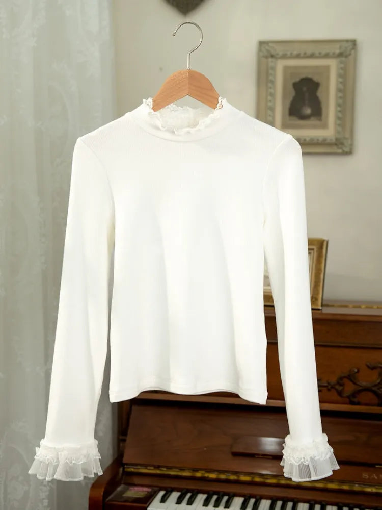 Cozy Lace Ribbed Turtleneck-ntbhshop