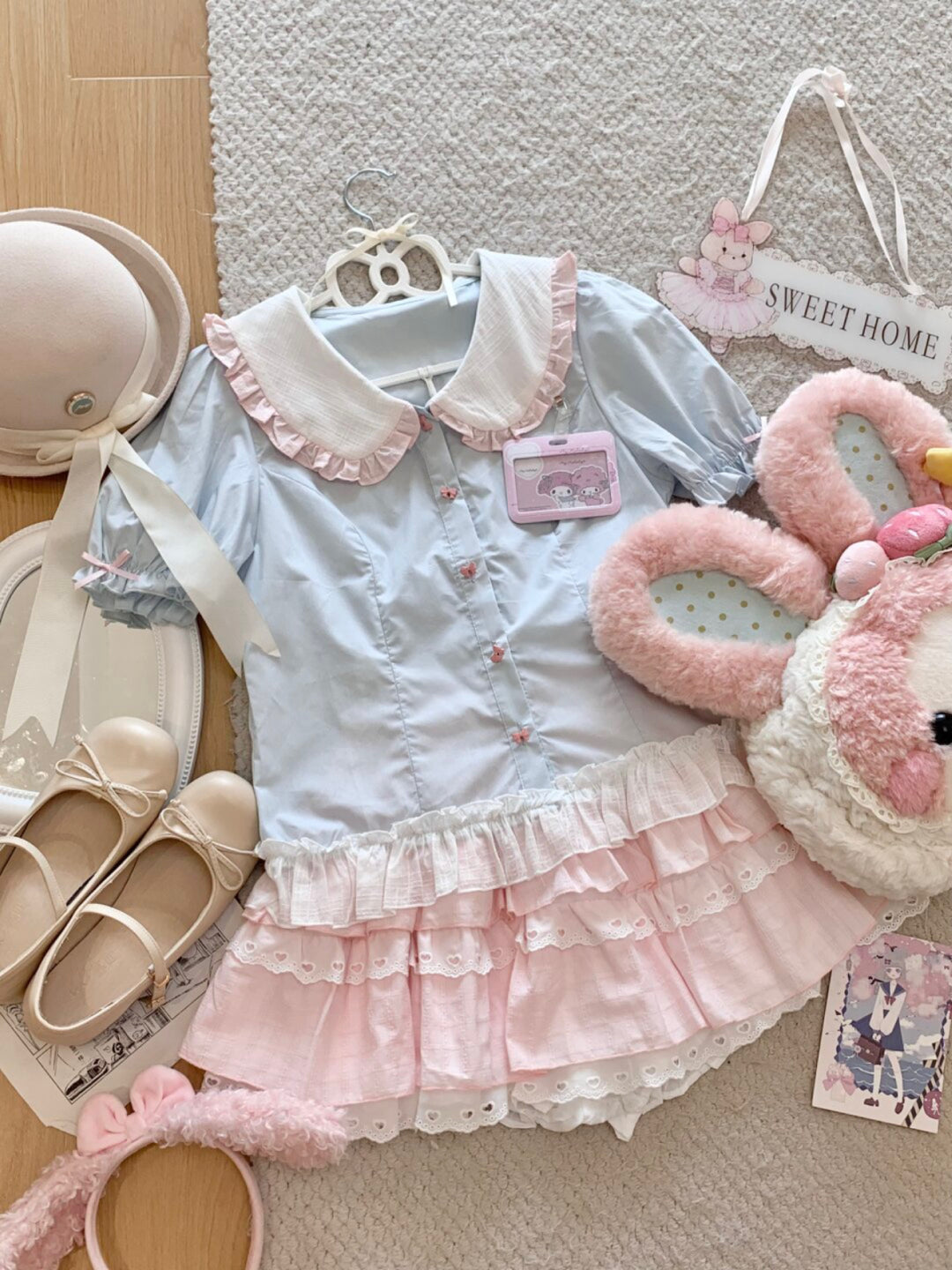 Bunny Academy Sweetheart Tops & Cake Skirt-Sets-ntbhshop