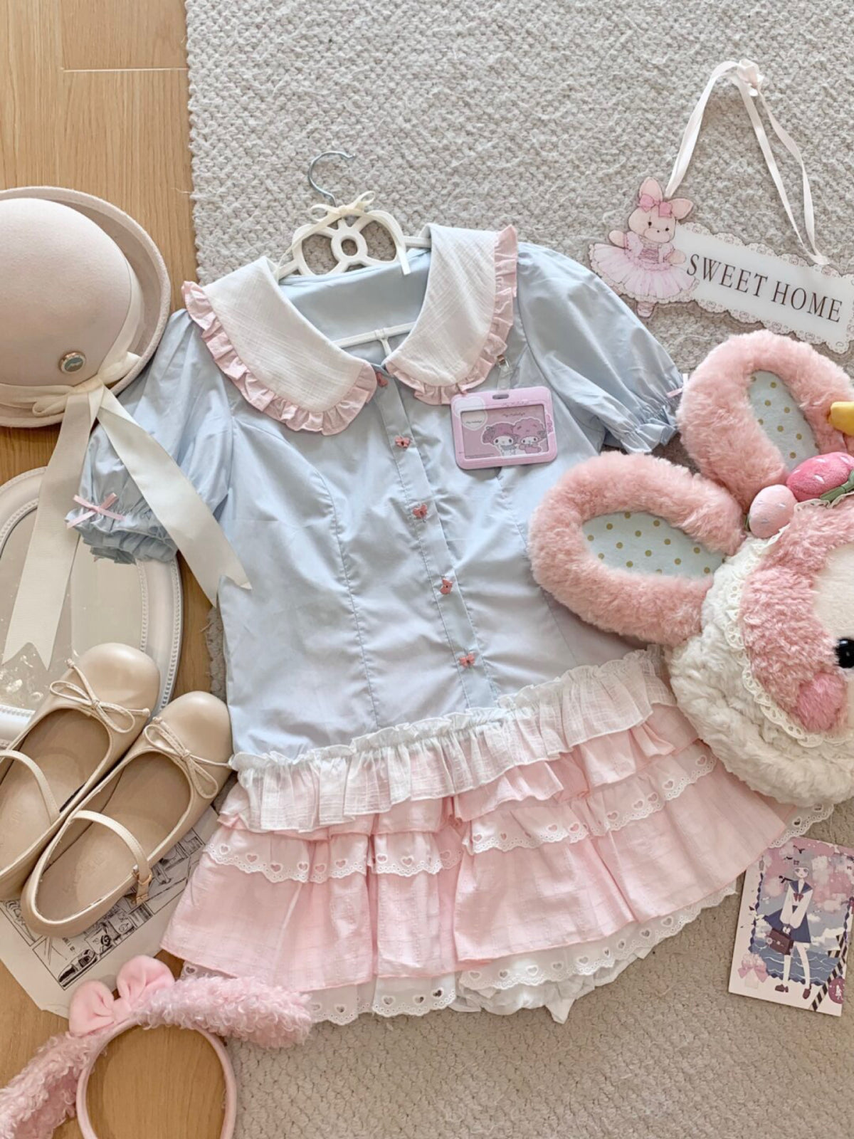 Bunny Academy Sweetheart Tops & Cake Skirt-Sets-ntbhshop