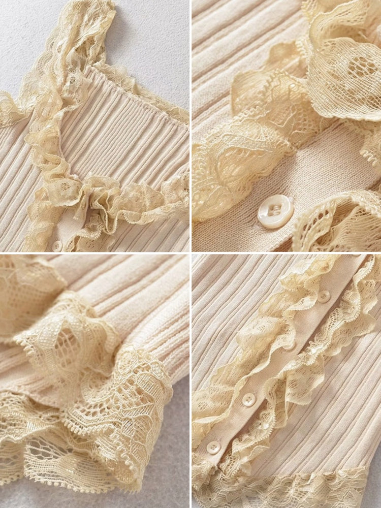 Feminine Lace Knit Camisoles-ntbhshop