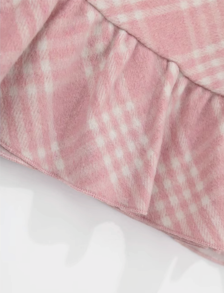 Pink Pixie Plaid Midi Skirt-ntbhshop