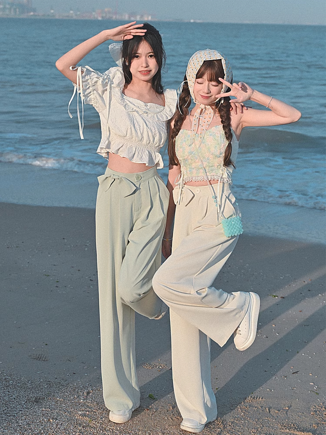 Sea Breeze Drape Pants-Sets-ntbhshop