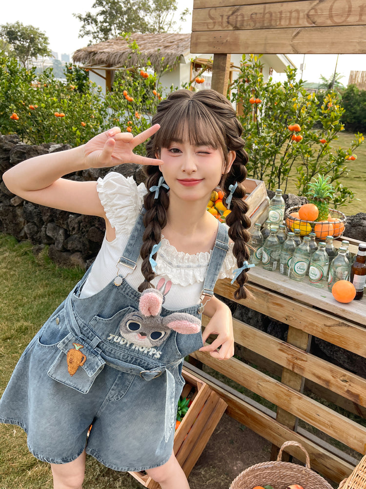 Zootopia Judy Ruffle Sleeve Slim Fit Top-ntbhshop