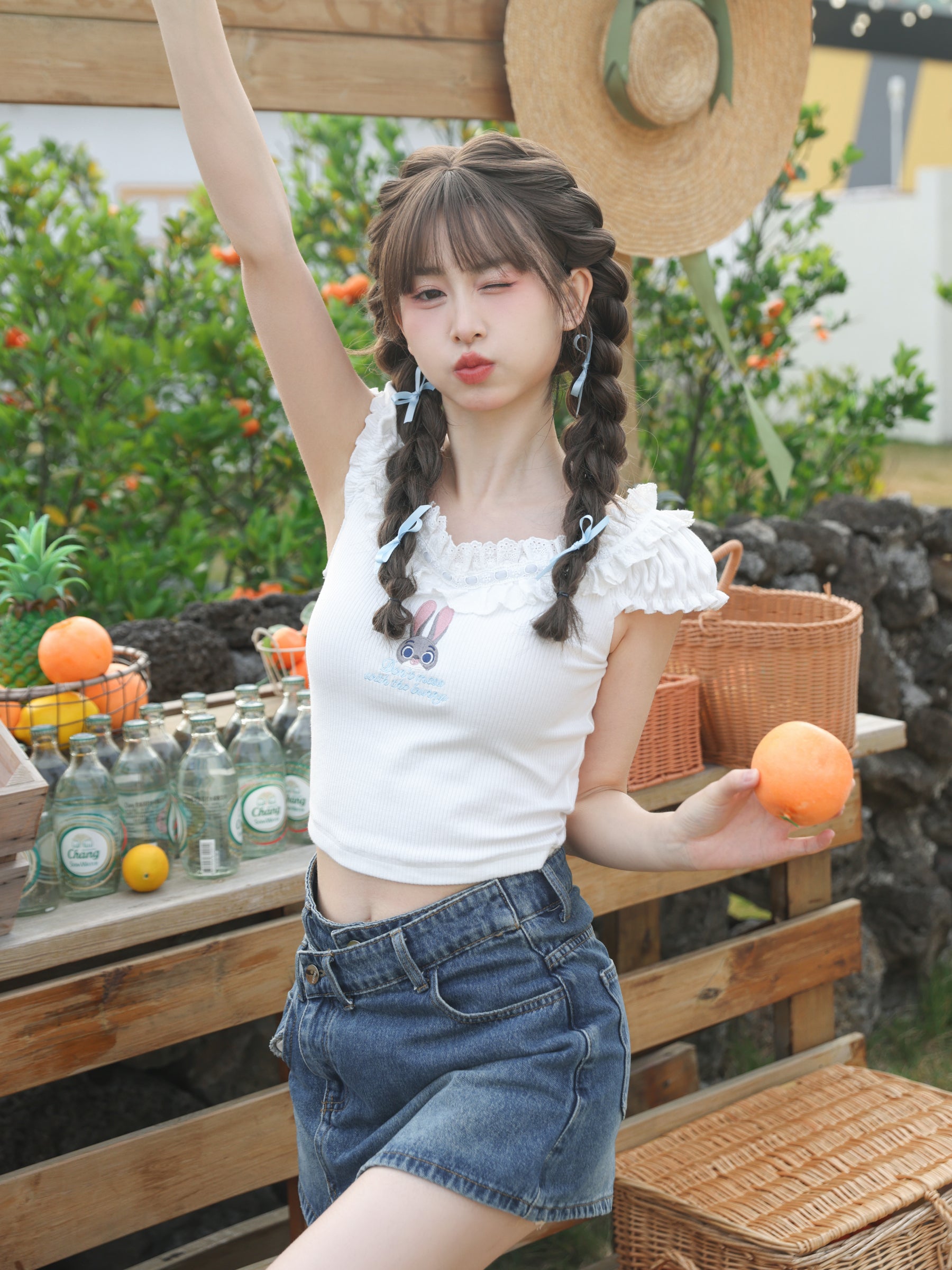 Zootopia Judy Ruffle Sleeve Slim Fit Top-ntbhshop