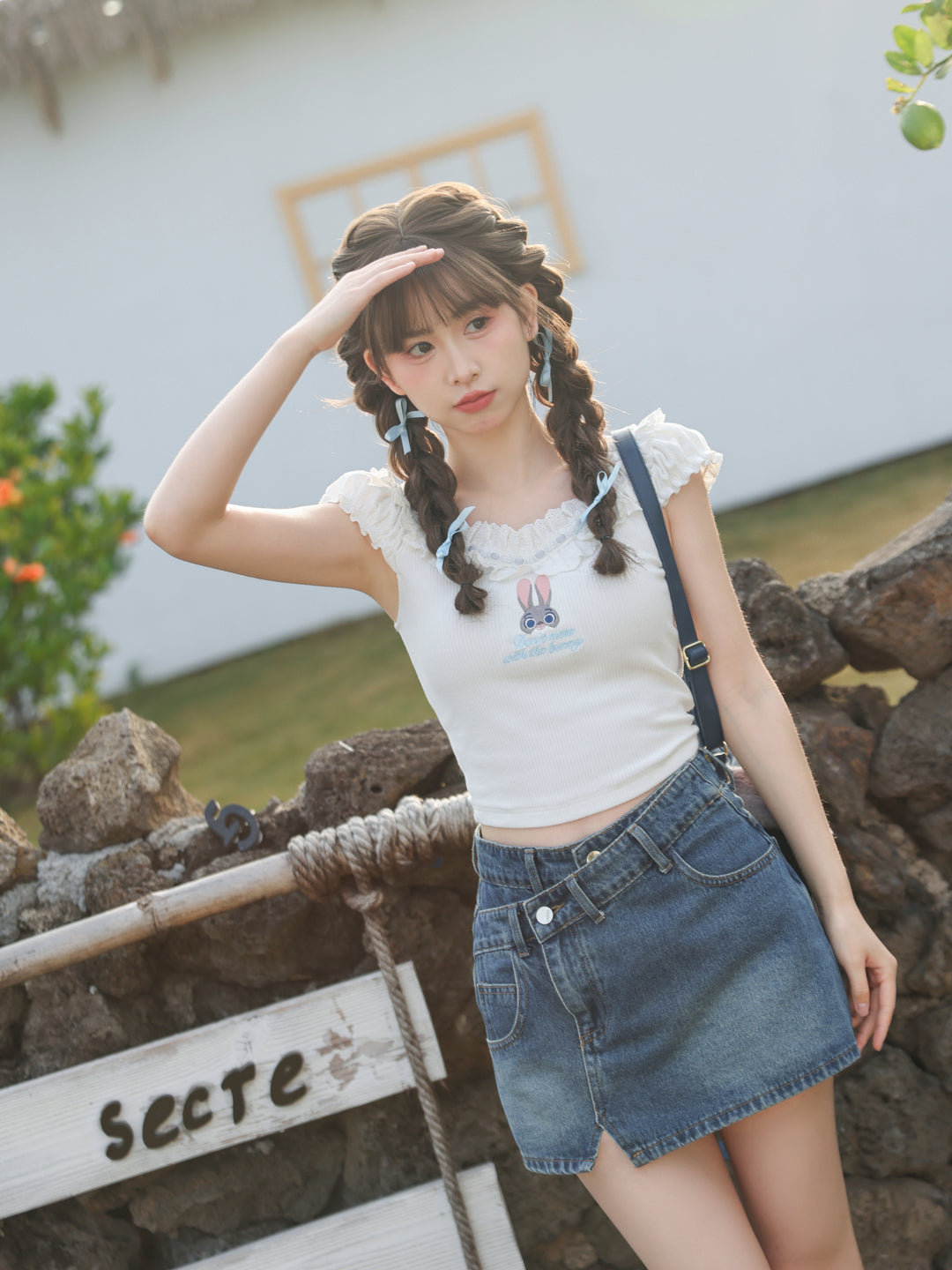 Zootopia Judy Ruffle Sleeve Slim Fit Top-ntbhshop