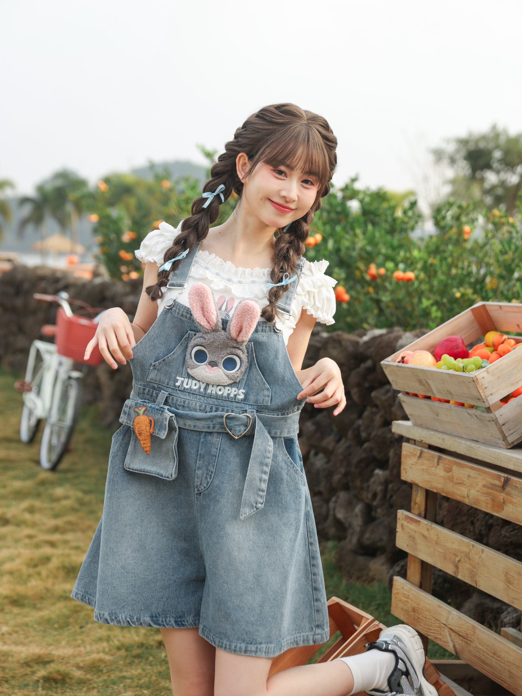 Zootopia Judy Ruffle Sleeve Slim Fit Top-ntbhshop