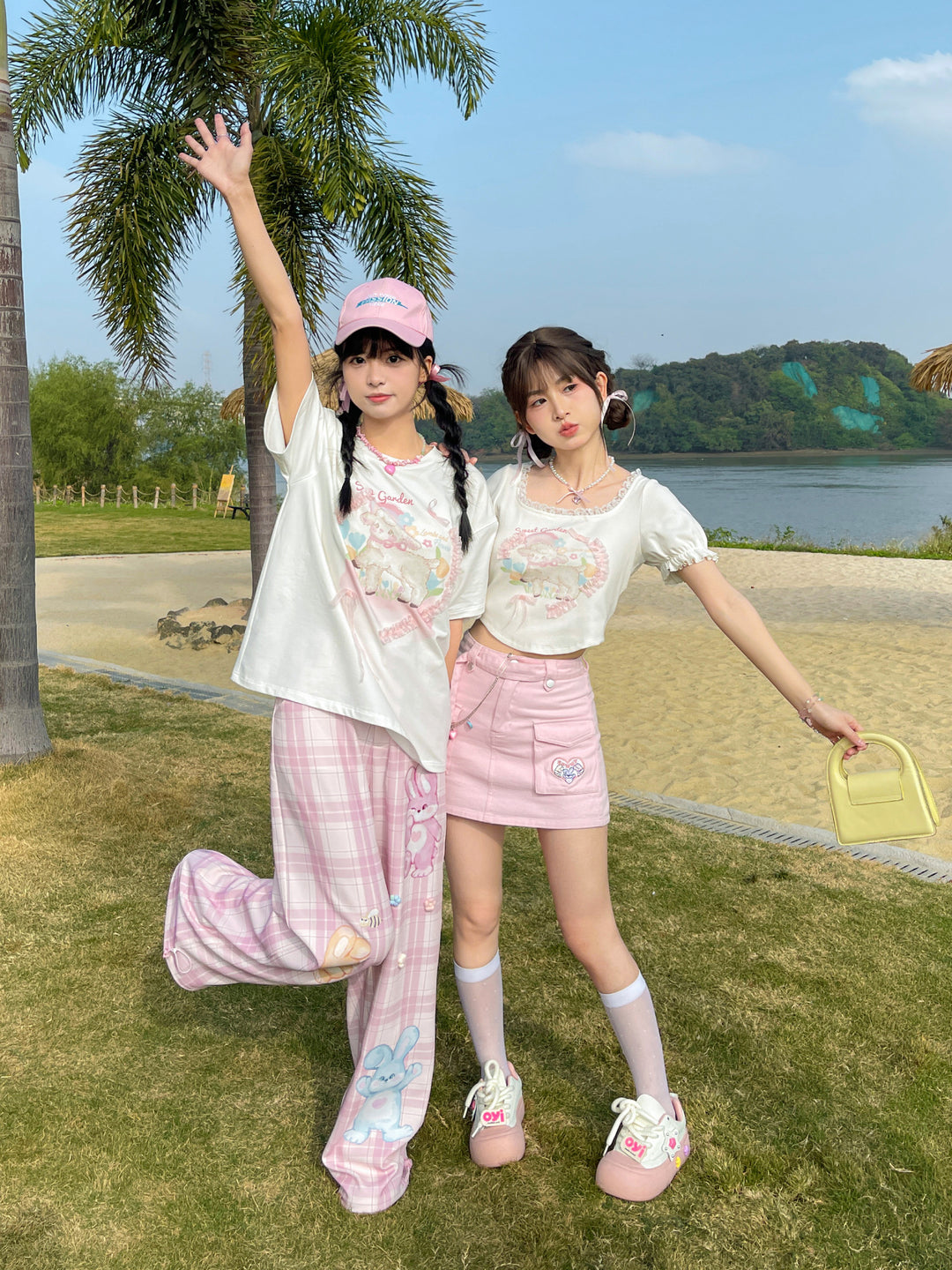 Sweet Garden Toffee Lamb Soft Girl Crop Top-ntbhshop