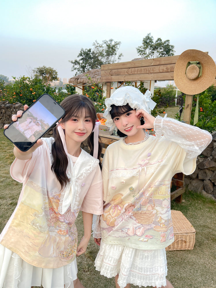 Dainty Dots Sweet Long-Sleeved High Neck Mesh Top-ntbhshop