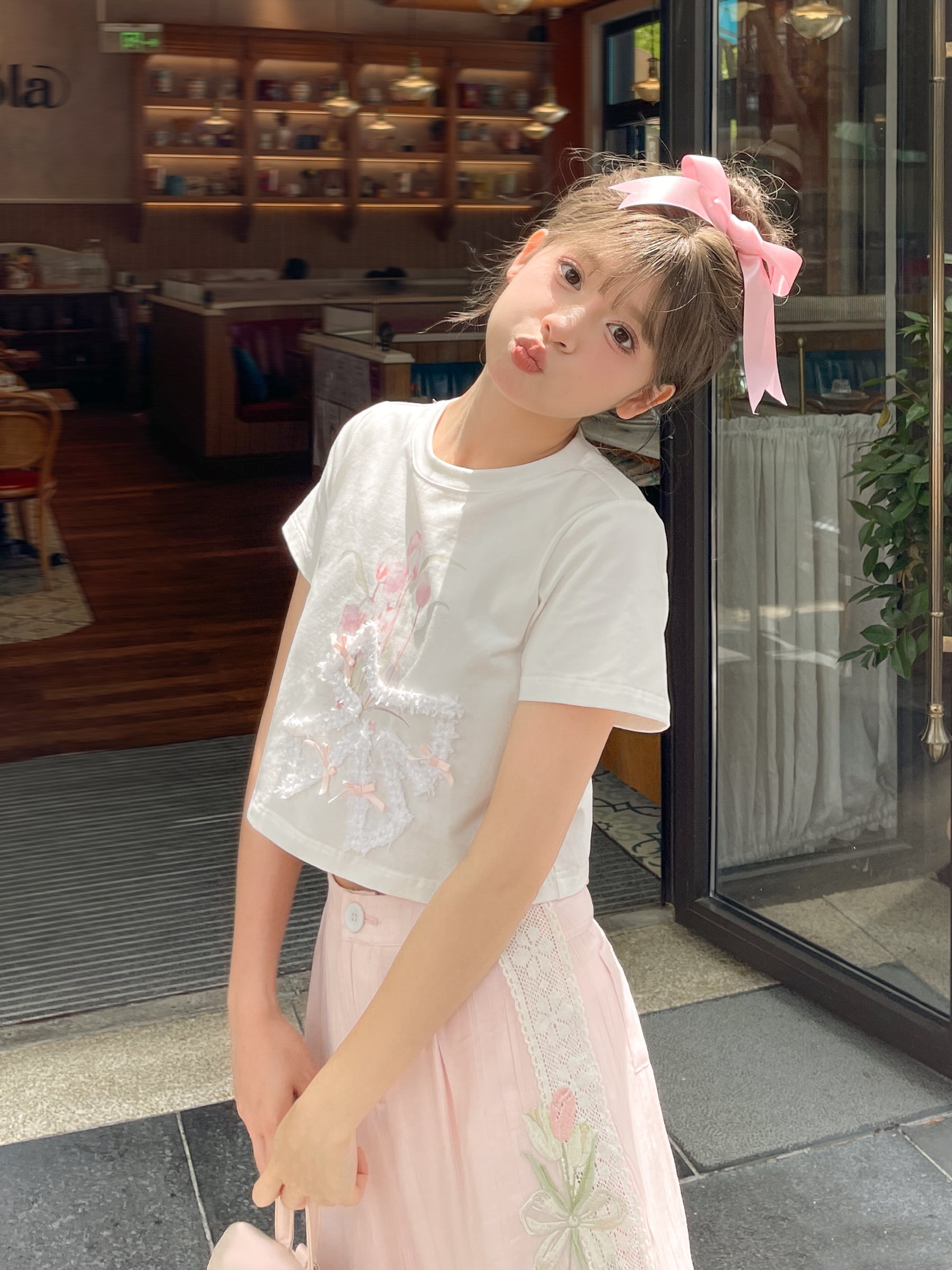 Tulip Breeze Pastel Wrinkled Wide Pants-ntbhshop