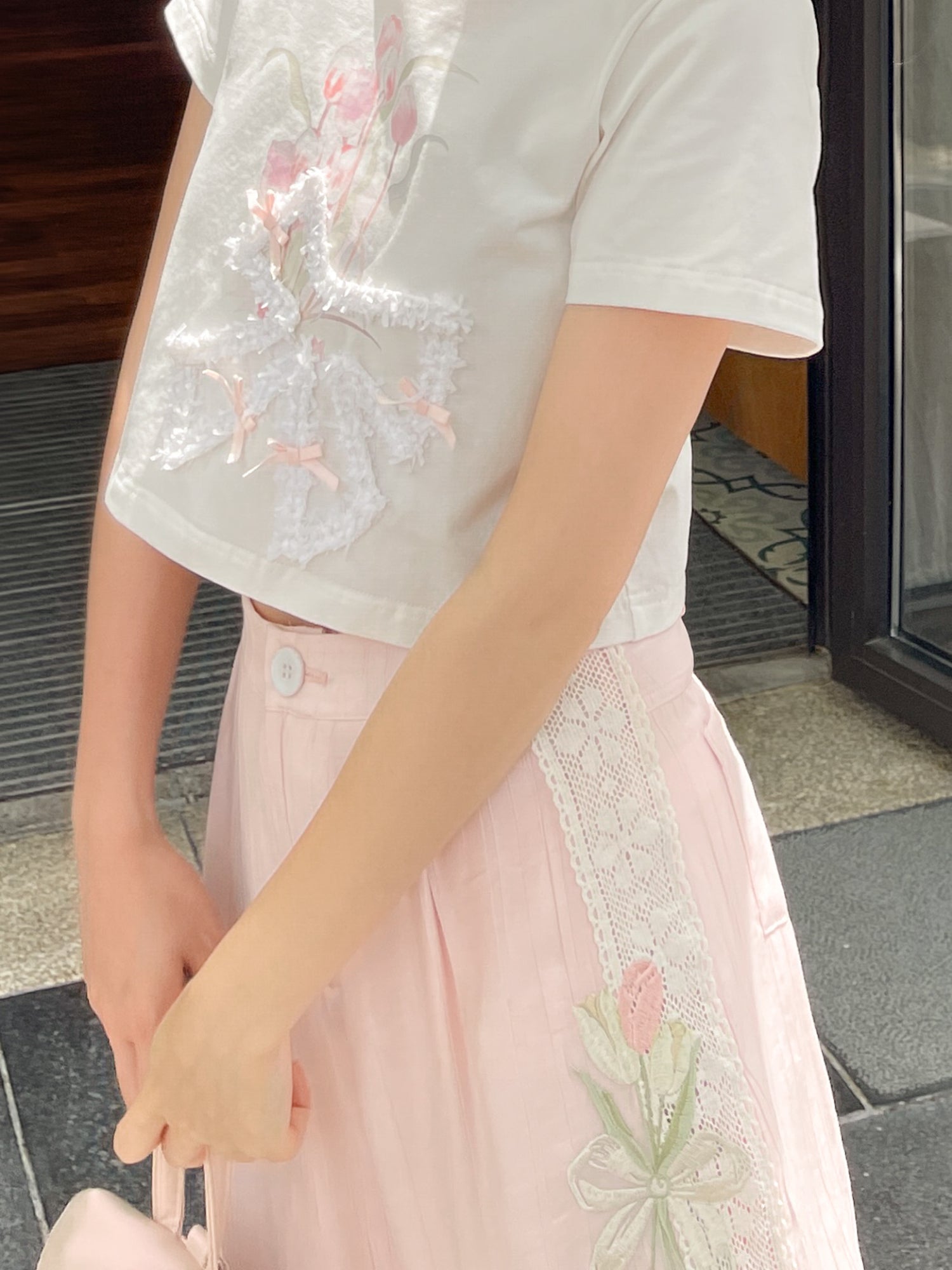 Tulip Breeze Pastel Wrinkled Wide Pants-ntbhshop