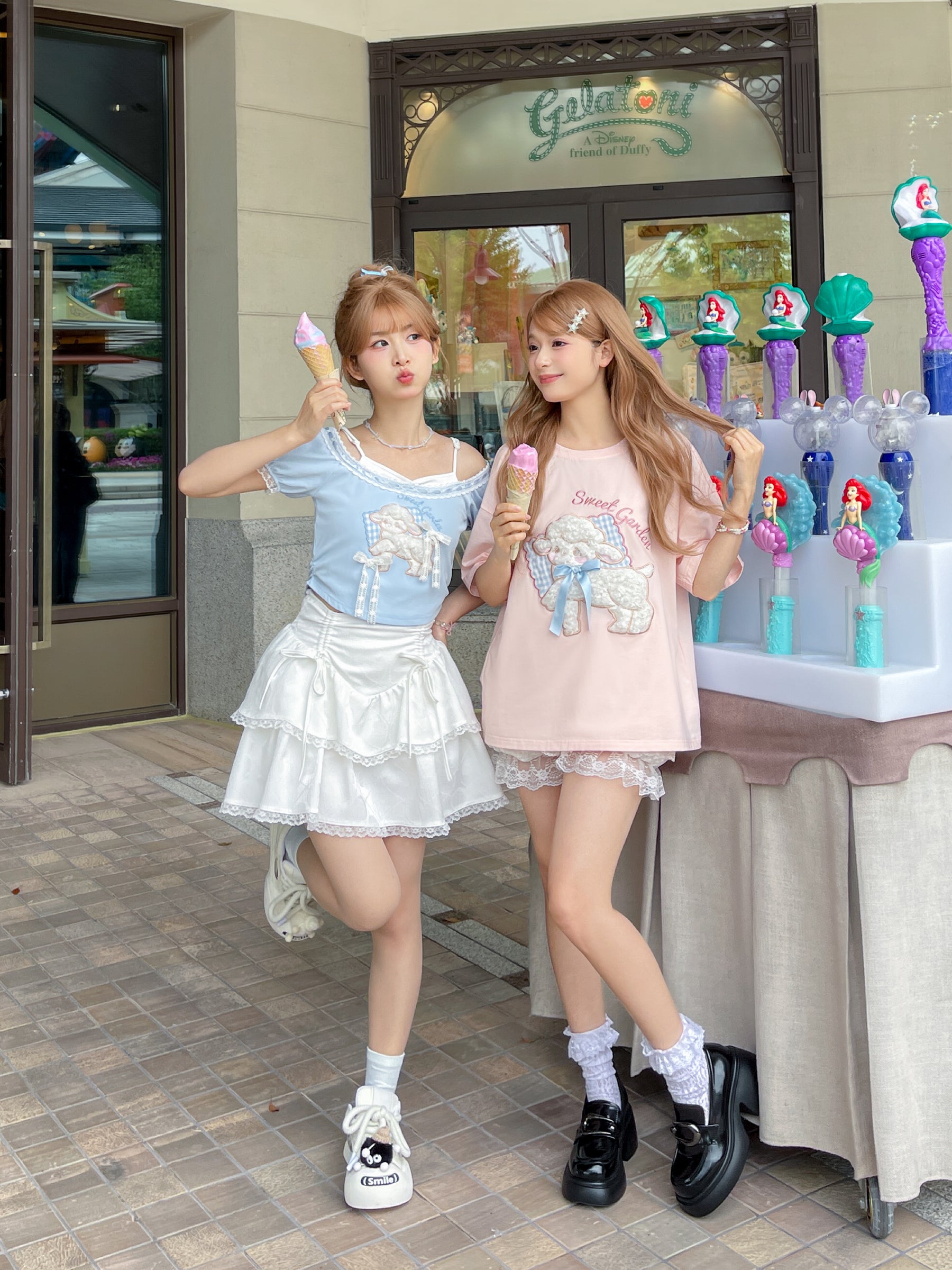 Lamb Love Cute Patch Tops-Sets-ntbhshop