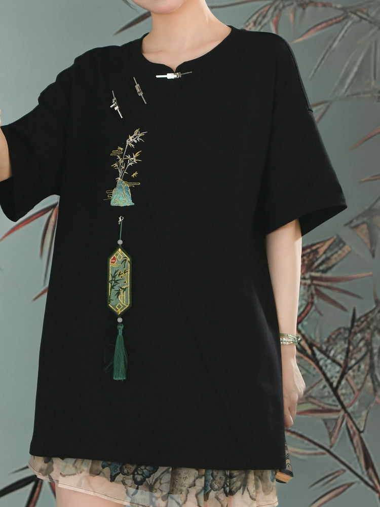 Bamboo Shadow Chinese Style Short Sleeve Tee-ntbhshop
