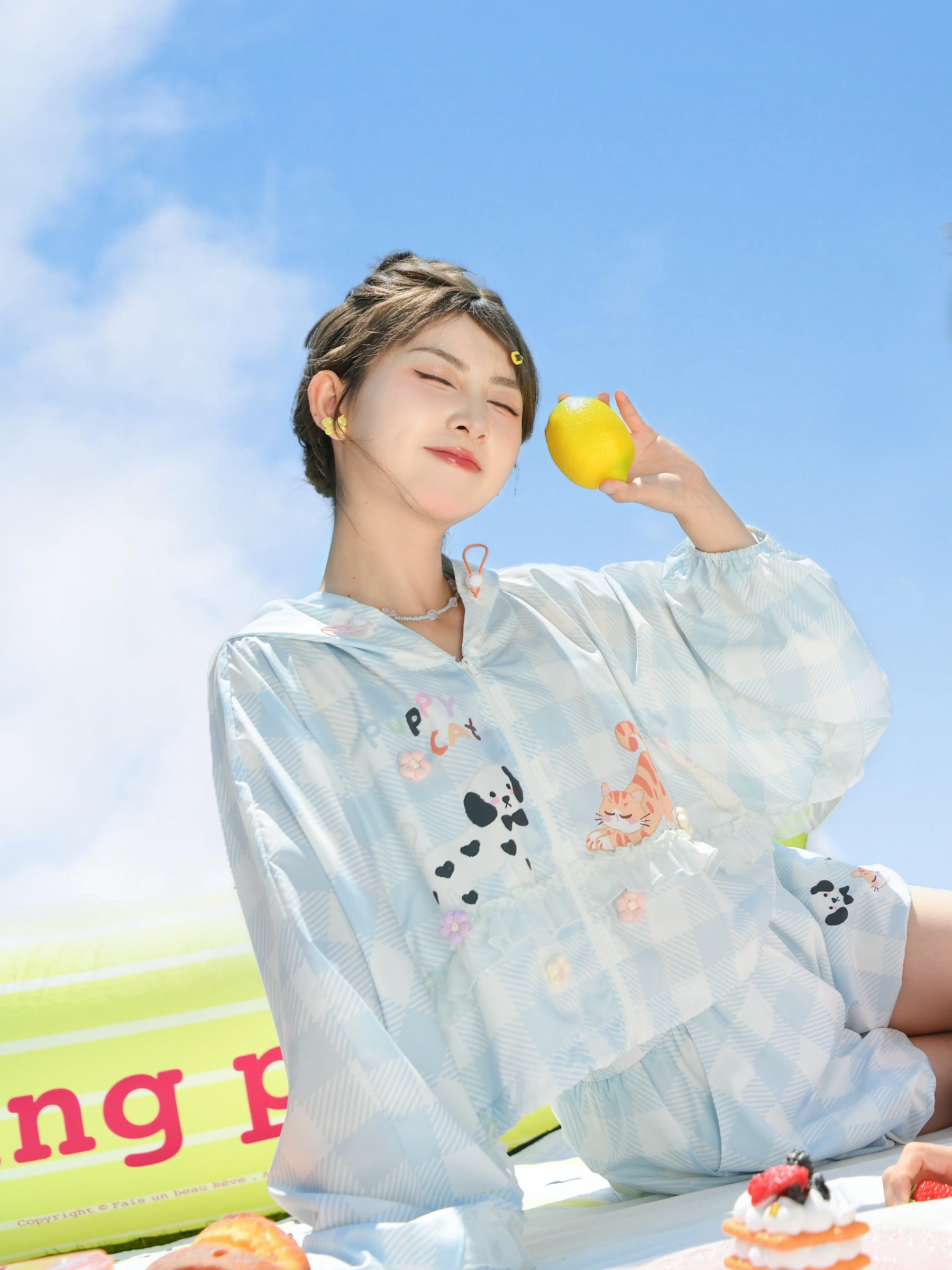 Puppy Cat Party UPF50+ Jackets-Outerwear-ntbhshop