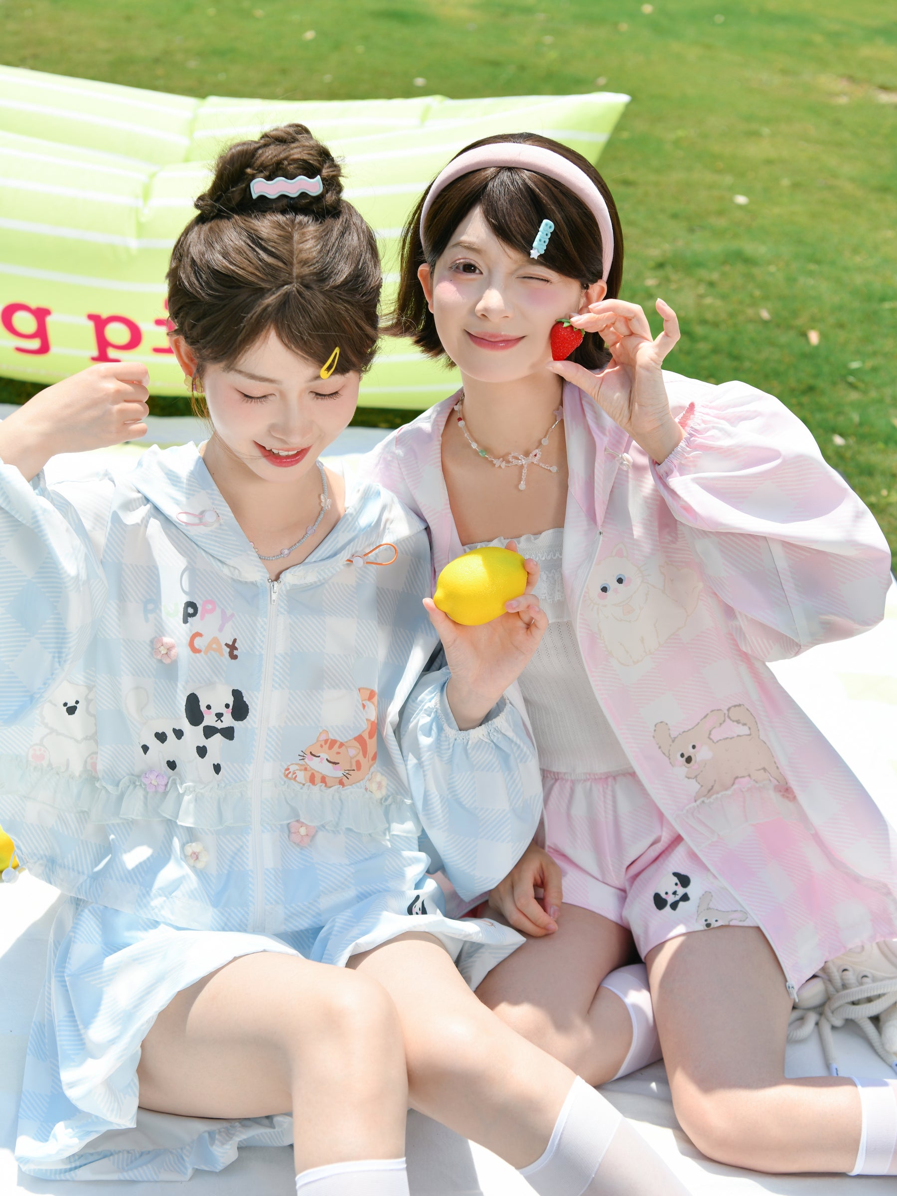 Puppy Cat Party Sunscreen Bubble Shorts-ntbhshop