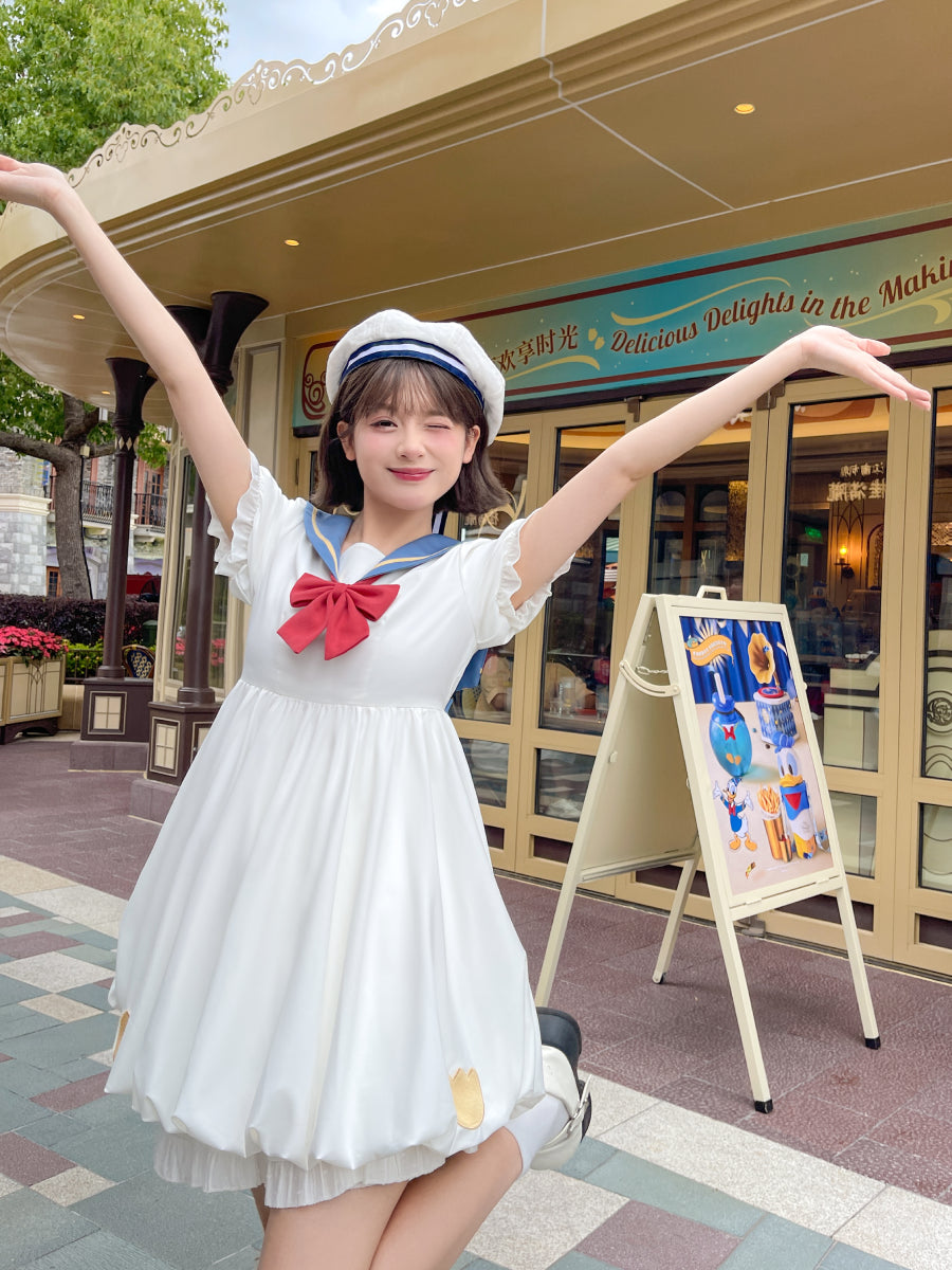 Princess Sailor Collar Bud Dress-ntbhshop