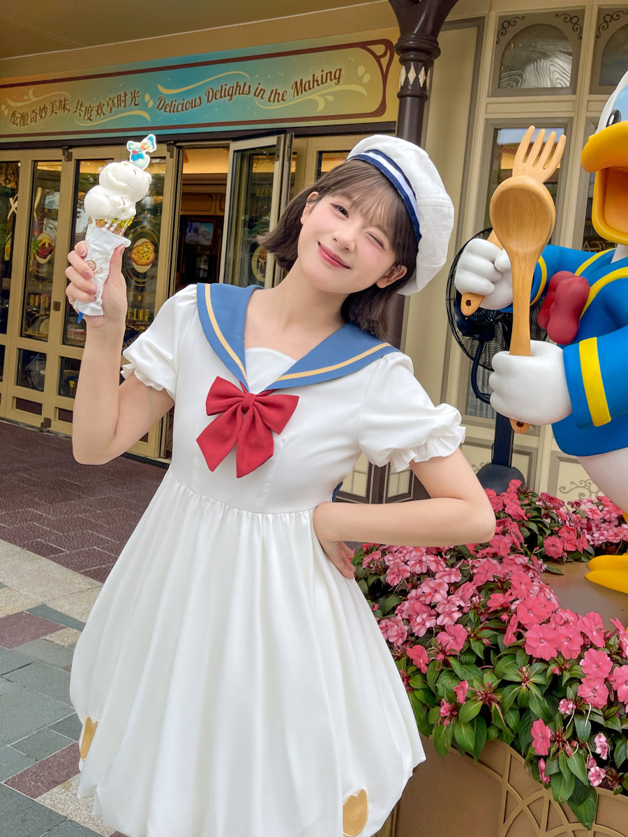 Princess Sailor Collar Bud Dress-ntbhshop