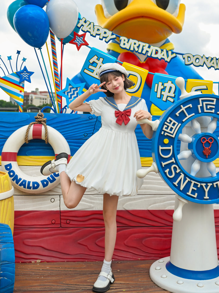 Princess Sailor Collar Bud Dress-ntbhshop