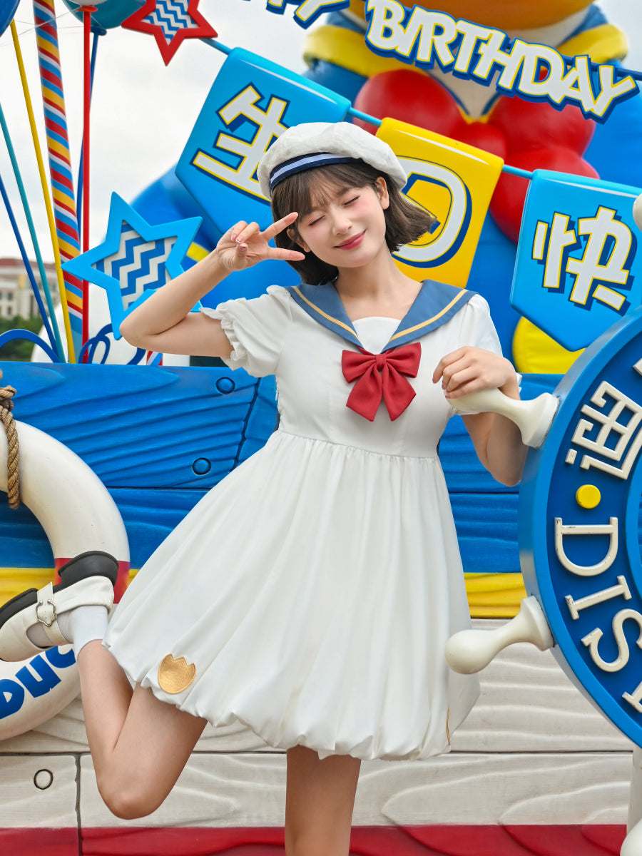 Princess Sailor Collar Bud Dress-ntbhshop